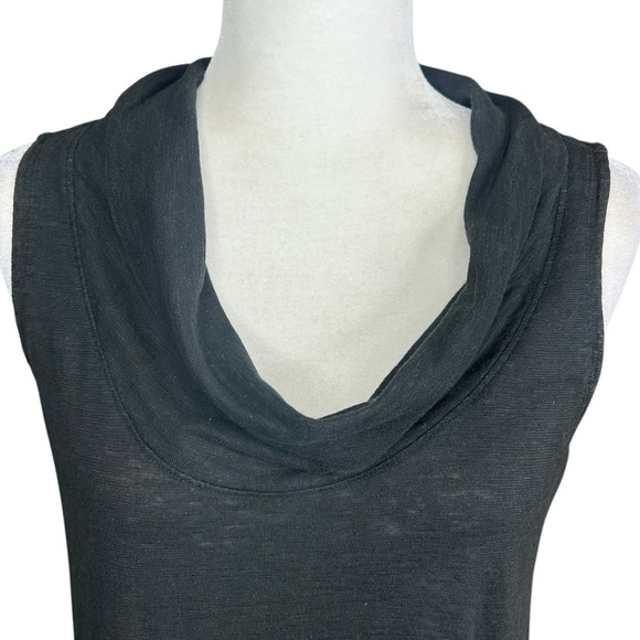 Eileen Fisher XS Cowl Neck Dress Hemp Slub Organic Cotton Lightweight Pockets - Picture 5 of 10